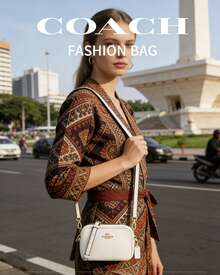 Coach Mini Jamie Camera Bag Women Crossbody Bag With Zipper Closure Classic Casual Purses - White - View 2