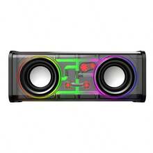 Altavoz Bluetooth portátil inalámbrico, batería de larga duración de 2000 mAh con iluminación RGB, compatible con teléfonos móviles, tabletas y televisores. Potente subwoofer, ideal para coches, actividades al aire libre, acampadas, playa y fiestas Los colores se envían al azar. - Multicolor - Ver 10