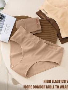 Bộ 4 chiếc quần lót nữ không đường may cạp trung Meralda nhiều màu sắc, quần lót nâng mông co giãn cao với họa tiết Giáng sinh, đồ lót nữ thoải mái. - Nhiều màu - Xem 7