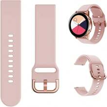 1/2/3pcs 18mm/20mm/22mm Soft Silicone Watch Band, Adjustable Quick Release Replacement Strap Compatible With Samsung Galaxy Watch Active 2 40mm/44mm, Active 42mm, 3/4/5/6, Gear S2/S3 Frontier/Classic, Watch GT 2/3 Pro 42mm/46mm, Honor Amazfit GTS 2 BIP - Pink - View 5