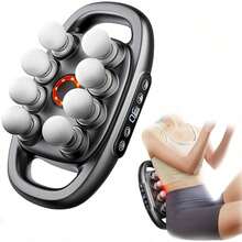 Massage Gun | 8 Interchangeable Heads & 30 Speeds For Deep Muscle Relief & Targeted Acupoint Relaxation - Black - View 6