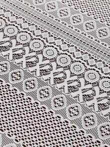 HXARTMIS 1 Pc, American Country Vintage Knitted Tablecloth With Tassel & Hollow-Out Design. White Tablecloth, Beige Dacron Tablecloth. Tablecloth, Birthday Tablecloth, White Tablecloth, Baptism Tablecloth, Pink Tablecloth, Stain-Resistant Tablecloth, Furniture Doilies, Living Room Rug, Kitchen Plastic Tablecloth, Round Tablecloth, Square Tablecloth - Beige - View 5