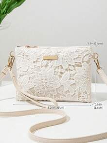 Mini Beach Bag, Wristlet Coin Purse, Women's Shoulder Crossbody Bag, New Spring/Summer Fashion , Versatile, Wholesale Small Niche Shoulder Crossbody Sweet Square Bag - Beige - View 4