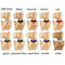 1.6cm 20pcs Royal Blue Velvet Chokers Vintage Necklace For Women With Extension (XL-1002-5)-3730 - 2.54公分-12個-混色 - 查看 3