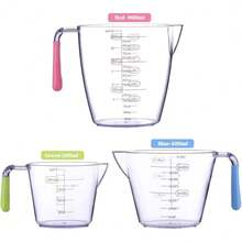3pcs Plastic Measuring Cups, Multi-Functional Kitchen Liquid Measuring Cups, Essential Baking & Cooking Kitchen Tools - Multicolor - View 13