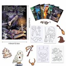 Warner Bros Sách tô màu Harry Potter - Cuộc phiêu lưu ở Hogwarts, bao gồm đũa phép, sinh vật và chủ đề các nhà, hoạt động vui chơi giải trí và quà sinh nhật tuyệt vời cho người hâm mộ thế giới phù thủy, lý tưởng cho gia đình thư giãn sáng tạo và người sưu tầm Harry Potter. - Nhiều màu - Xem 3