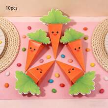 10pcs Easter Party Favor Gift Candy Cookie Paper Box Decoration Boxes Rabbit Carrot Boxes, Kitchen Preservation Products, Home Storage, Home Decor - Multicolor - View 22