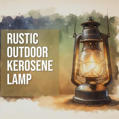1pc Vintage Kerosene Lamp, Wind-Resistant Oil Burning Camping Lighting, Iron Retro Traditional Hanging Lamp Decor (Kerosene Not Included) - Classic Vintage Style, Wind-Resistant Design, Lightweight And Portable, Ideal For Camping Lighting, Camping Equipment, Camping Essentials