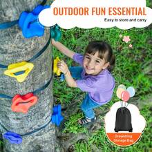 Tree Climbing Kit, 12 Tree Climbing Holds, 6 Ratchet Straps, And A Climbing Ladder, Climbing Rocks For Kids And Adults Climber, Various Colors And Shapes, For Outdoor  Warrior - 12 Pieces - Large Size - View 5