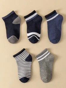 5 đôi tất ngắn cho trẻ em, phù hợp cho bé trai tuổi teen, dùng được cả bốn mùa, thoải mái và thoáng khí, mềm mại và thân thiện với da, hoàn hảo cho mặc hàng ngày, phù hợp với độ tuổi 8-16. - Nhiều màu - Xem 4