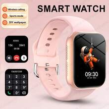 热门 1 件 2.01 英寸 TFT 高清触摸屏智能手表，带硅胶表带，适合青少年，具有体温、天气预报、蓝牙、运动追踪、呼叫提醒、闹钟、日期、音乐播放器等功能，兼容 Android 和 IOS，非常适合送礼、学校、运动和聚会，多种表带可选