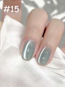 12毫升春季时尚美甲冰透明蓝粉橙玻璃珠猫眼凝胶指甲油超闪美白流行百搭美甲沙龙家用DIY美甲用品情人节 - 彩色 - 查看 28