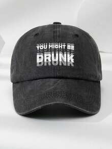 1顶女士可调节尺寸“YOU MIGHT BE”字母印花户外休闲时尚遮阳帽，复古街头风格，适合日常佩戴，四季皆宜 - MIGHT BE - 查看 3