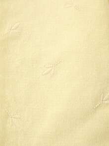 Áo khoác cardigan dệt kim cổ tròn thanh lịch dành cho bé gái với họa tiết thêu lá. - Màu vàng - Xem 5