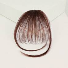 4.5-Inch Clip-On Air Bangs Hairpiece, With/Without Sideburns Options – Without Sideburns: Brown, Light Brown, Black; With Sideburns: Brown, Light Brown, Girls' & Women's Clip-On Hair Extensions, Black Front Bangs, Natural Black Real Human Hair Wig, Beautiful & Natural Flat Bangs & Black French Bangs - Multicolor - View 14