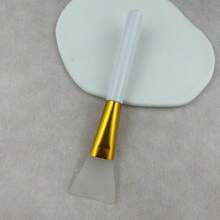 1/3/5pcs Silicone Face Mask Brush, Mud Mask Brush, Makeup Brush, Mask Mixing Brush, In Stock, White Handle, Pink Handle, Soft Bristles - Multicolor - View 4