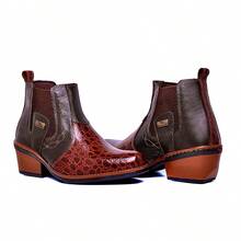 Men's Country Ankle Boots Genuine Leather - Rust Brown - View 3