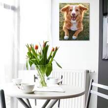 Personalisierter Leinwanddruck - Individuelle Haustierporträts, Landschaften, Cartoons, Familienfotos usw. Das perfekte Geschenk für Haustierliebhaber, geeignet für Schlafzimmer, Wohnzimmer und Büro Dekoration - Verschiedenfarbig - Übersicht 4