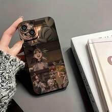 Personajes de anime con peinados y expresiones únicos. Esta elegante funda es compatible con iPhone 17, 16, 15, 14 Pro Max, 13, 12, 11, XR y XS Plus. Fabricada en TPU flexible, resistente a golpes y arañazos, ofrece una excelente protección contra caídas y un agarre cómodo. Es un regalo ideal para familiares, amigos y seres queridos, y una opción perfecta para festivales. - Negro - Ver 6