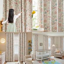 Nursery Curtains 95% Blackout Pink Floral Curtains For Girls Room 84 Inch Length Farmhouse Drapes For Bedroom Living Room Darkening Window Treatment Grommet Top Set Of 2 Panels - Floral Purple - View 8