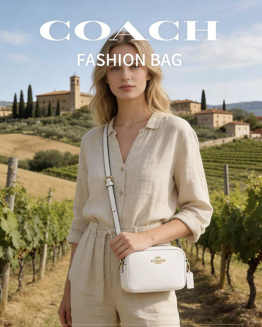 Coach Mini Jamie Camera Bag Women Crossbody Bag With Zipper Closure Classic Casual Purses - White - View 1