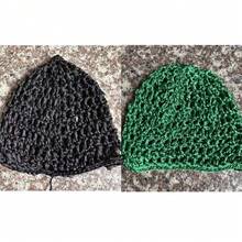2顶非洲彩色编织帽，镂空彩色帽，穆斯林男士帽，女士编织网帽，适合日常佩戴，可作发帽或睡帽。 - 2件套裝 - 查看 14