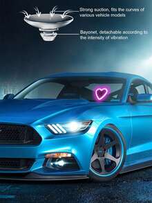 Solar Powered Car Neon Lights, Window Suction Cup LED Atmosphere Lights, Suction Cup Design Easy Installation, Romantic Atmosphere Car Decor, Solar/USB Rechargeable Neon Light Decorations - Multicolor - View 5