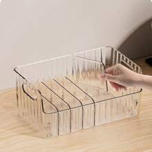 4/3pcs Transparent Plastic Spice Storage Boxes With Adjustable Dividers - Multifunctional Kitchen Organizer Boxes For Spices, Snacks And Small Items - Suitable For Countertop, Detachable Spice Rack, Large Capacity Fridge, Cabinet And Desk Storage Boxes, Kitchen And Outdoor Camping Spice Storage Boxes, Refrigerator Accessories - Multicolor - View 8