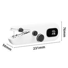 40pcs/70pcs/81pcs Beginner Manual Sewing Machine Set, Digital Display Mini Portable Fast Sewing Machine, DIY Handmade Sewing Equipment Suitable For Home Travel, Essential For Elderly Home Use (Note: Only Suitable For Thin Fabrics/Accessory Color Random) - White - View 3