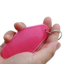 10pcs Blank Hotel Keychains Bulk Vintage Motel Keychain Vinyl  Printing Keychains DIY Keychain Tags Party Favors(Rose) - Rose - 查看 5