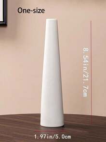 1pc Vase, Home Decor; Oblong Dried Flower Arrangement, Suitable For Living Room Vase, Room Decor, Home Decoration, Dining Table Centerpiece, Desktop Decor - White - View 8