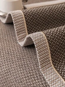 1pc Linen-Like Sofa Cushion Cover, High Grammage, Thick , Modern Minimalist Style. Machine Washable, Pet-Friendly, Anti-Slip Particles. Suitable For Living Room, Bedroom, Office Multi-Purpose Sofa Pad - Coffee Brown - View 9