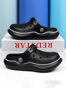 夏季EVA软舒适轻便防撞儿童沙滩凉鞋 - 黑色 - 查看 2