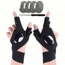 Guantes de pesca con LED para reparaciones de emergencia, guantes de iluminación para pesca nocturna, guantes con luces en los dedos - Multicolor - Ver 3