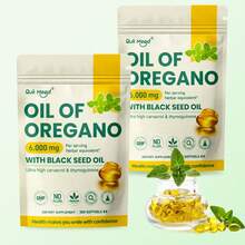Quit mood Aceite de Orégano 2 en 1 + Semilla Negra 6000mg | 300 Cápsulas Extra Fuerte Alto en Carvacrol | Refuerzo Inmunológico Salud Natural | Cápsulas Blandas Fáciles de Absorber - 900 cápsulas - Ver 5
