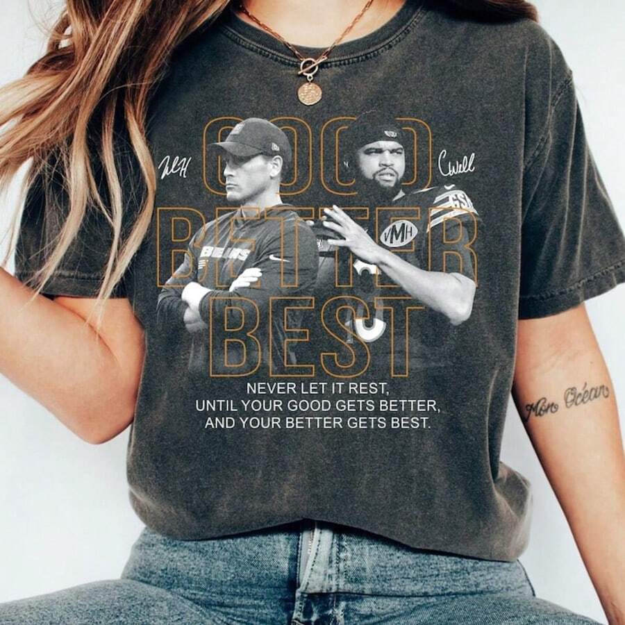 Good Better Best Chicago Vintage Shirt, Caleb Williams Ben Johnson, Chicago Football, Good Better Be - Black - View 1