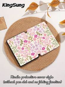 Kingsung 花卉图案平板电脑保护套，兼容 iPad Air 8 (M4) 2026 (11 英寸)、Air 8 (M4) 2026 (13 英寸)、9.7/10.2/10.5/10.9/12.9/Pro 11 (第十代)、Galaxy Tab S6 Lite 10.4 英寸、Kindle Paperwhite (第十二代，2024 年)、Kindle (第十一代，2022 年)，柔软防震，带智能支架/自动唤醒/睡眠功能 - 彩色 - 查看 10
