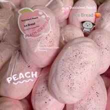 1pc Super Soft Peach Bread Squishy Toy - Slow Rebound Stress Relief Squeeze Toy - Decompression Toy - Squeeze Toy - New TPR Squeeze Toy - Stitch Toys Travel Toys Classroom Fidget Toys Mini Stuff Bath Toys Christmas Stationery Stress Ball Birthday Gift - Perfect Gift - Gift (No Watermark On Real Item) (Accessories Random/Accessory Color And Style Random) (Pearl Chain And Stitching Color Random, Color Not Fixed, Not Only The Colors Shown In The Picture) - Multicolor - View 3