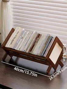 1. Creative Cross-Border Minimalist Bookshelf, Home/Student Desk Storage Rack, Office Desk Book Display Shelf, Minimalist Design, Lightweight Frame, Multi-Functional Study Desk Bookcase, Home/Office Storage Space - Multicolor - View 15