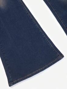 Quần jeans ống loe cạp thấp phong cách Y2K mùa hè 2026 dành cho nữ, quần ống loe phong cách đường phố cổ điển gợi cảm, quần ống loe thoải mái cho kỳ nghỉ và dạo phố mùa xuân. - Xanh đậm - Xem 11