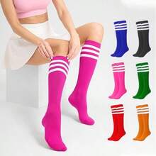 CT TAPESOCKS 2 đôi tất nữ cao đến đầu gối/bắp chân, thiết kế sọc, thích hợp cho các bữa tiệc, biểu diễn, thể thao, yoga, mặc nhà thường ngày, hoạt động ngoài trời. Có nhiều màu sọc khác nhau để lựa chọn. - Nhiều màu - Xem 4