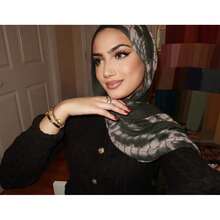 Ink Print Scarf Polyester Cotton Vela Alternative Headscarf Hui  Shawl 180*80cm 1PXA NUHF - 98 - 查看 7