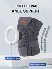 ZKBBO 1pc MASEDA Adjustable Knee Sleeve - Stable Knee Support Wrap - Compression And Rotation Ring - Spring Support And Silicone Anti-Slip Design - Breathable Design Suitable For Basketball, Running, Squatting, Jumping, Hiking - Multicolor - View 2