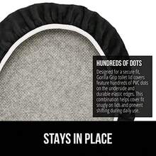 Toilet Seat Covers - 1'8" X 1'7" (Oval)+Black - View 4