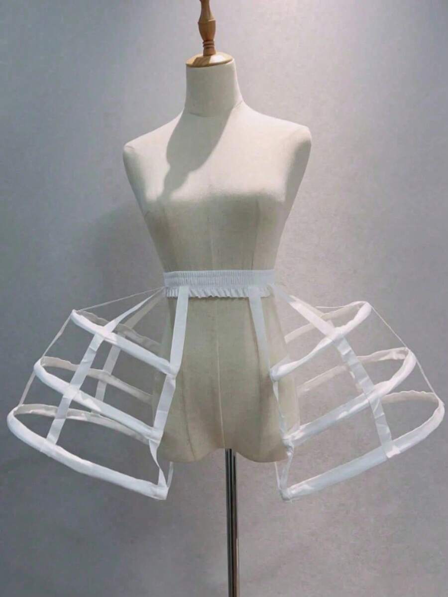 Enagua con volante asimétrico y cola de tren para bodas y cosplay - Campana con volante asimétrica, enagua interior para vestidos de novia, baile de graduación, concursos de belleza, disfraces históricos - Accesorio romántico para bodas y realce de disfraces para ocasiones especiales - multicolor - Ver 1