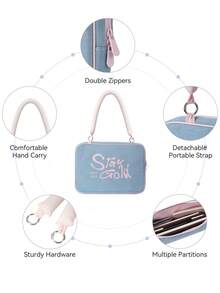 DANYCASE Laptop Handbag Bag For Macbook Pro Case For Laptop HP 13.3 14 15 15.6 Inch Protable Shoulder Messenger Bag - Baby Blue - View 3