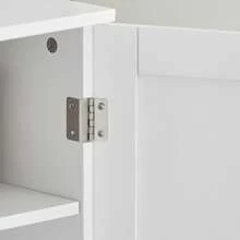 SoBuy BZR18--W 浴室柜 盥洗台 底柜 浴室家具 白色 宽 x 高 x 深 约：60 x 60 x 30 厘米 浴室配件 浴室收纳盒 - 白色 - 查看 10