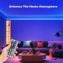 5V RGB LED Light Strip, Controlled By A 44-Key Infrared Remote. Dimmable. Bedroom TV Background Decorative Light Strip. New Year And Valentine's Day Party Decoration Lights. Home Decor Ambient Lighting. - Multi-color Light - View 5