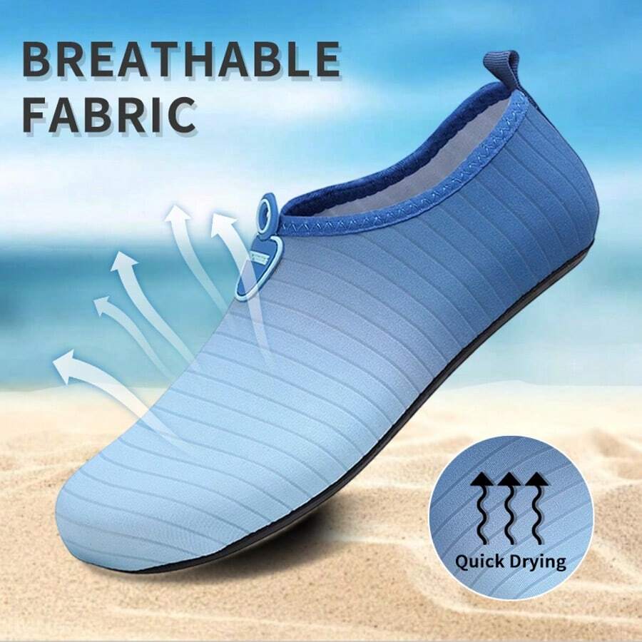 Men's Water Shoes Swim Shoes Outdoor Beach Barefoot Quick-Dry Aqua Pool Socks Swimming Yoga Surfing Exercise - Blue and White - View 1