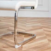 2 Dining Chairs, Polyurethane Seat, Rattan Backrest, Living Room Chair, Bedroom Chair - White - View 10